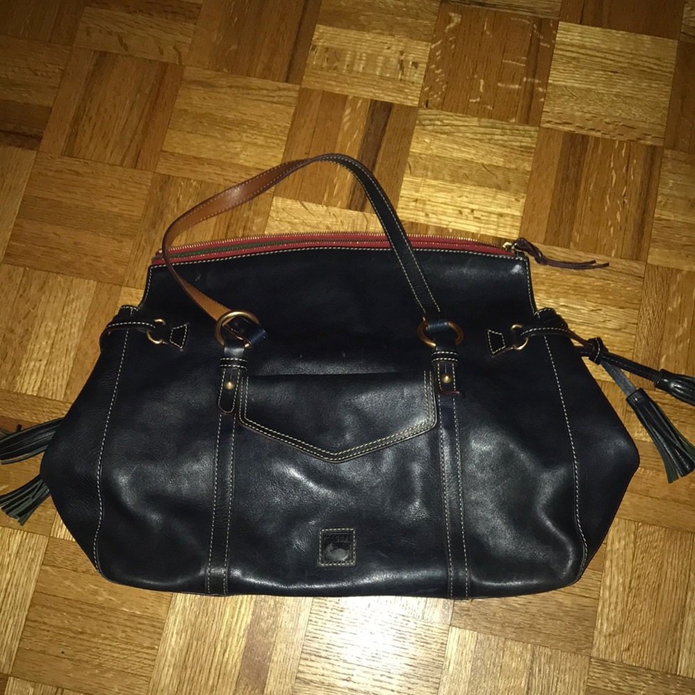 Navy Blue Real Leather Dooney and Bourke Purse